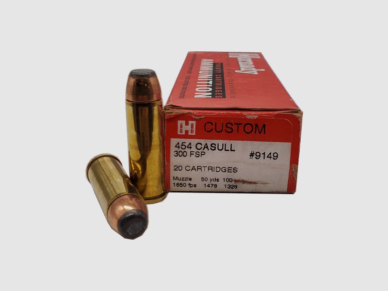Revolverpatronen Hornady Custom 454 Casull 300FSP #9149 !!!