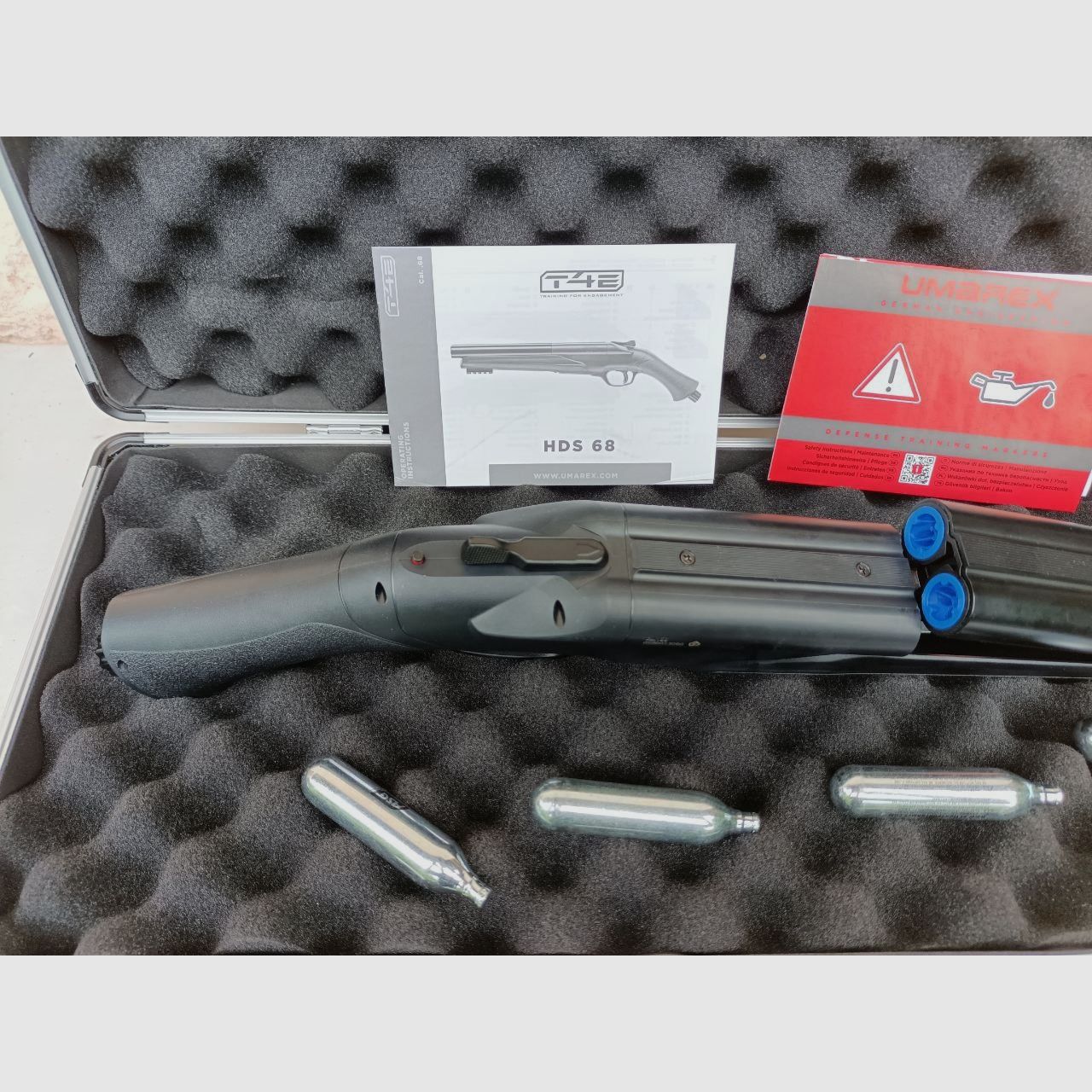 Umarex HDS 68 T4E CO2 Markierer Shotgun Schrotflinte mit Munition Koffer Rechnung 2024