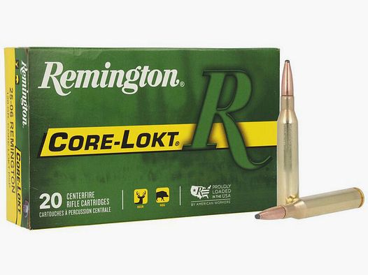 Munición metálica REMINGTON CORE-LOKT – 25-06 Rem. – 120 grains