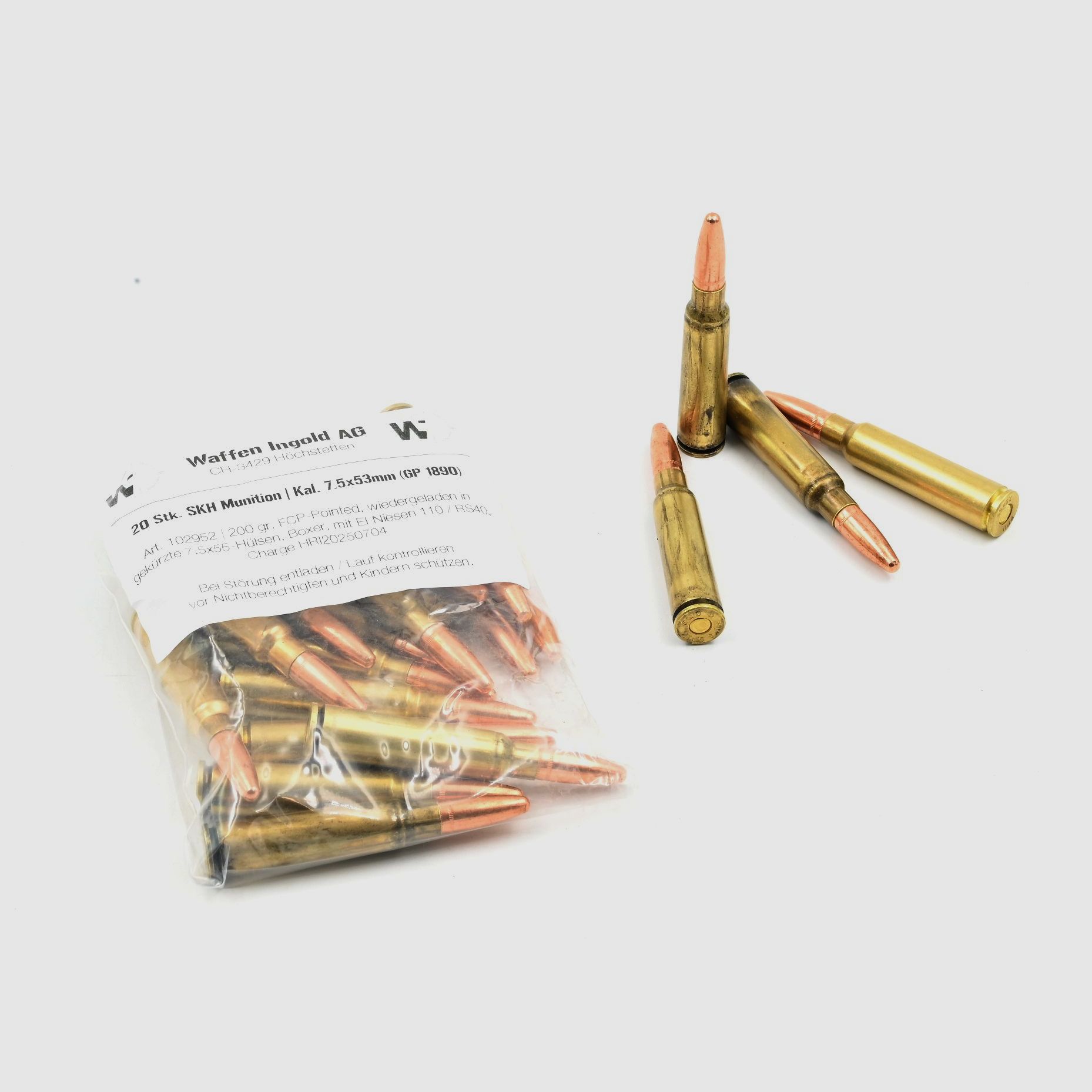 SKH, 7,5 x 53 (GP 1890), projectiles H&N 200 gr, 20 pcs.