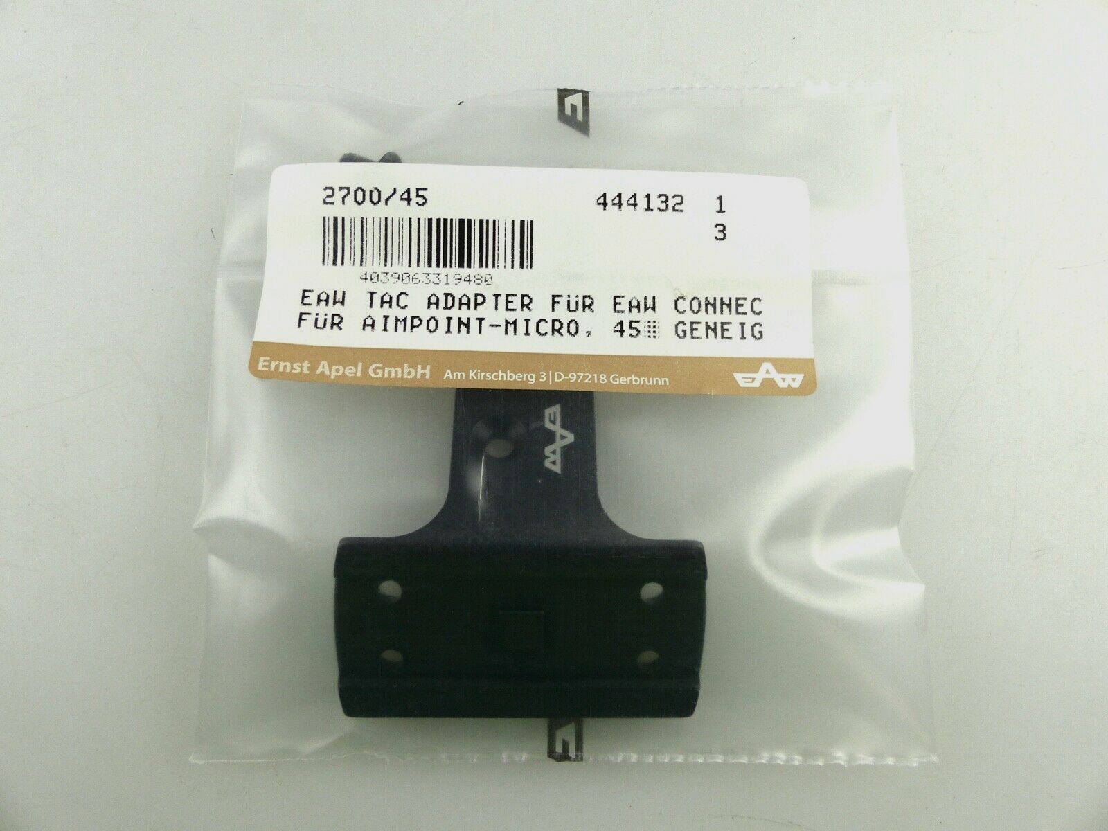 EAW 2700-45 TAC Adapter for Aimpoint - Micro 45 degrees inclined