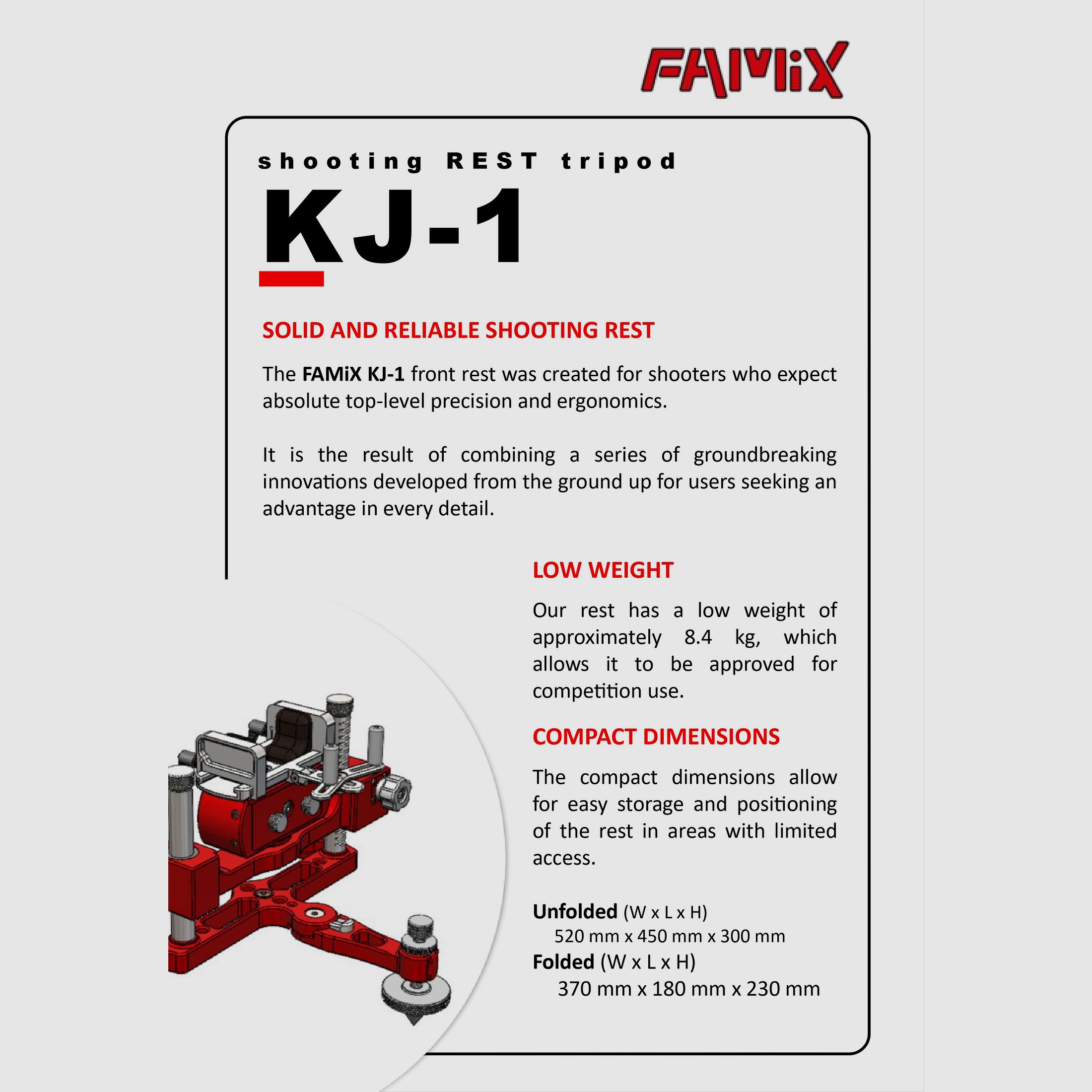 rest tripod famix kj 1 support carabiner