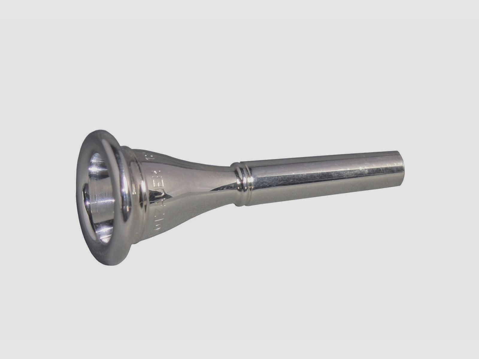 Meister Dotzauer Mundstück für Parforcehorn Messing versilbert - Schaft 9mm normaler Kessel