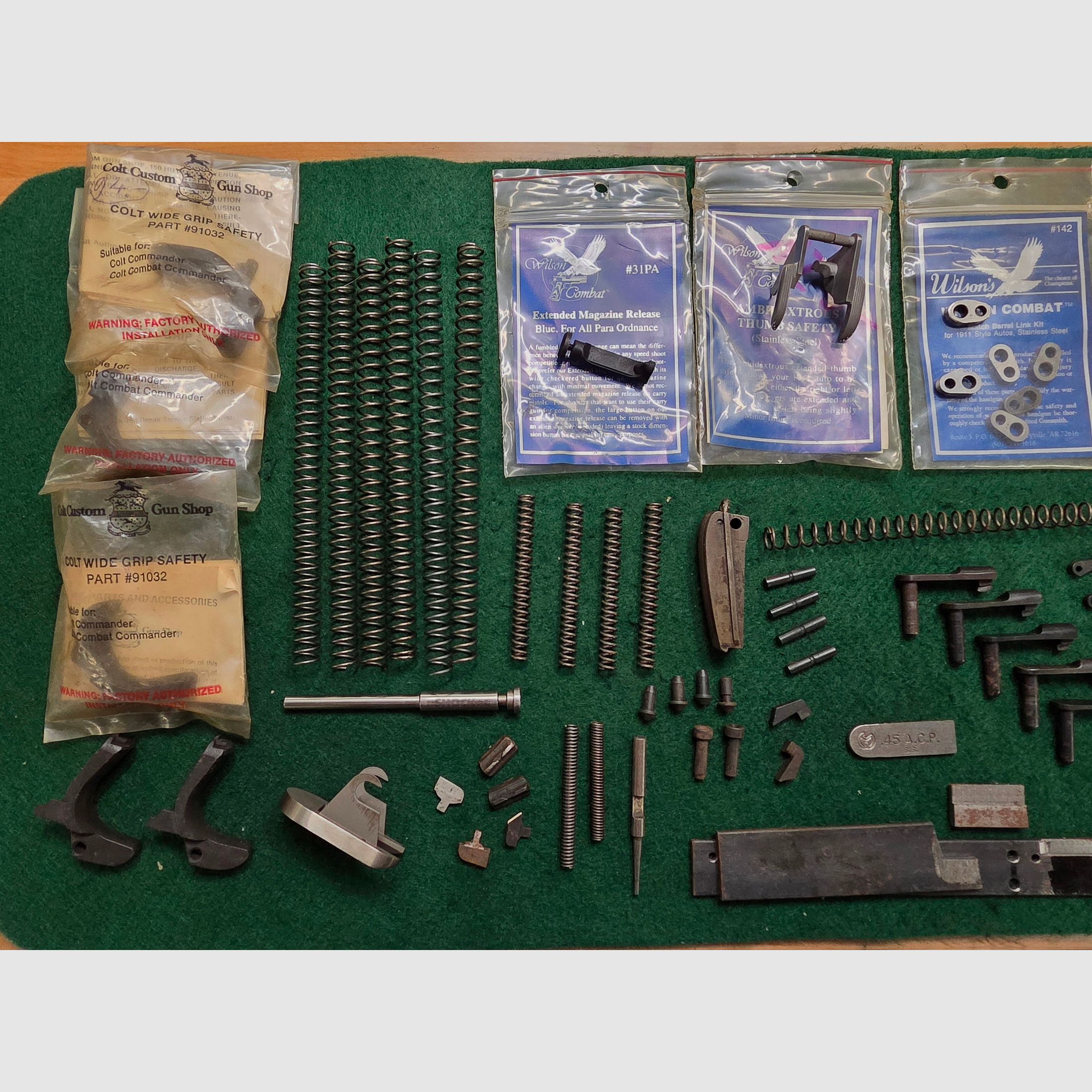 Very large lot of spare parts Colt Government 1911 various versions