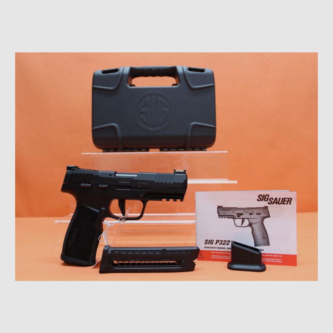 SIG Sauer Handgun .22lr SIG Sauer P322 4" barrel, 3-Dot fiber-optic sight, 20 rounds, optics-ready