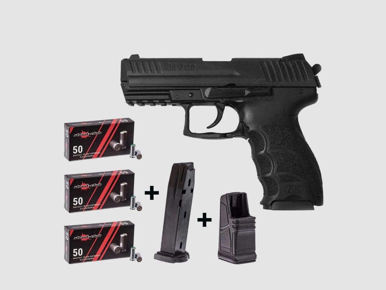 Heckler & Koch	 H&K P30 Schreckschusspistole 9 mm P.A.K. Platzpatronen-Set