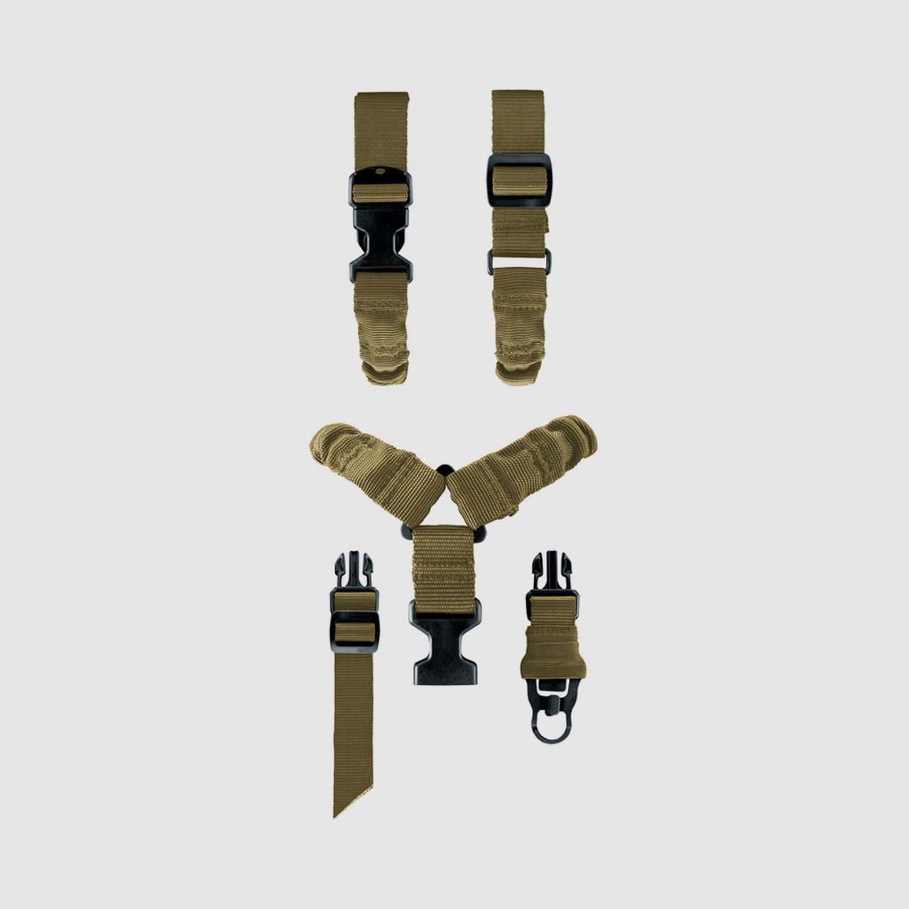 AIM SPORTS ONE POINT HD Bungee Sangle de Fusil Clip en Acier Manchon TAN, image 2 sur 3