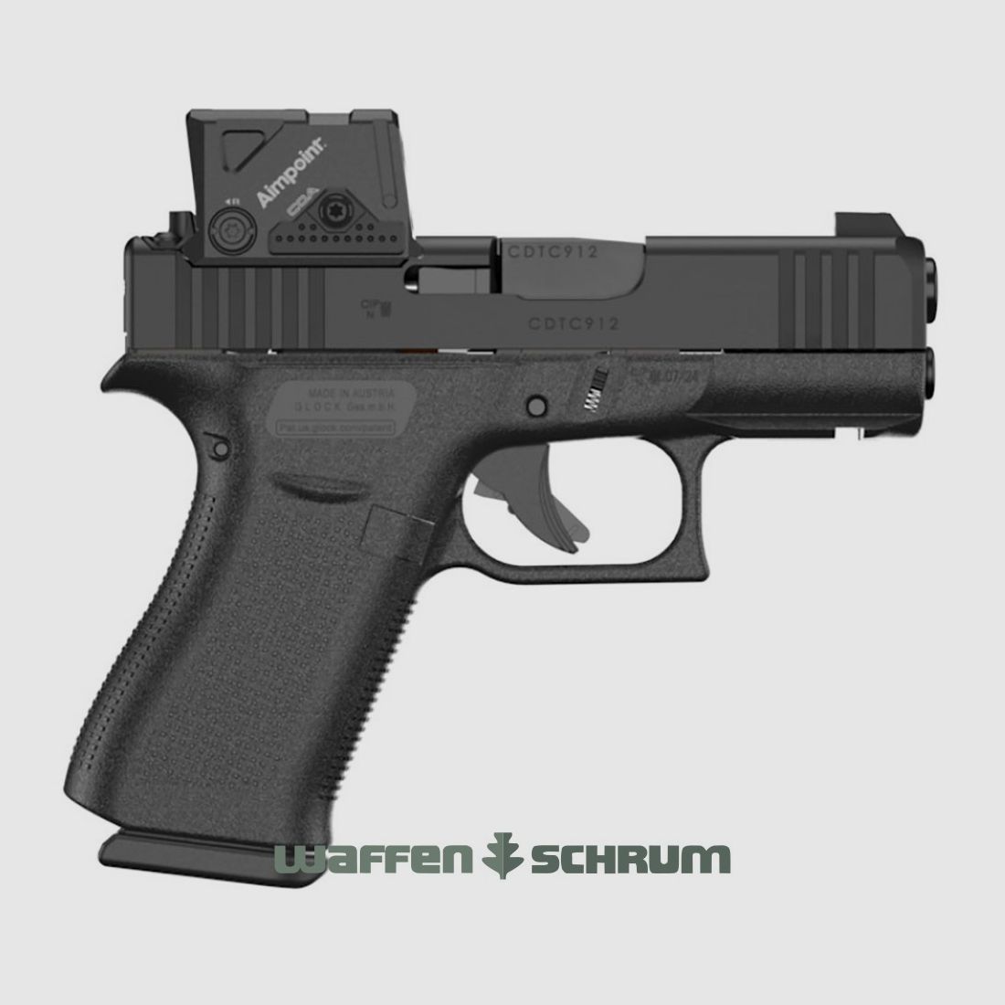 Glock G43X A-Cut Combo Aimpoint COA