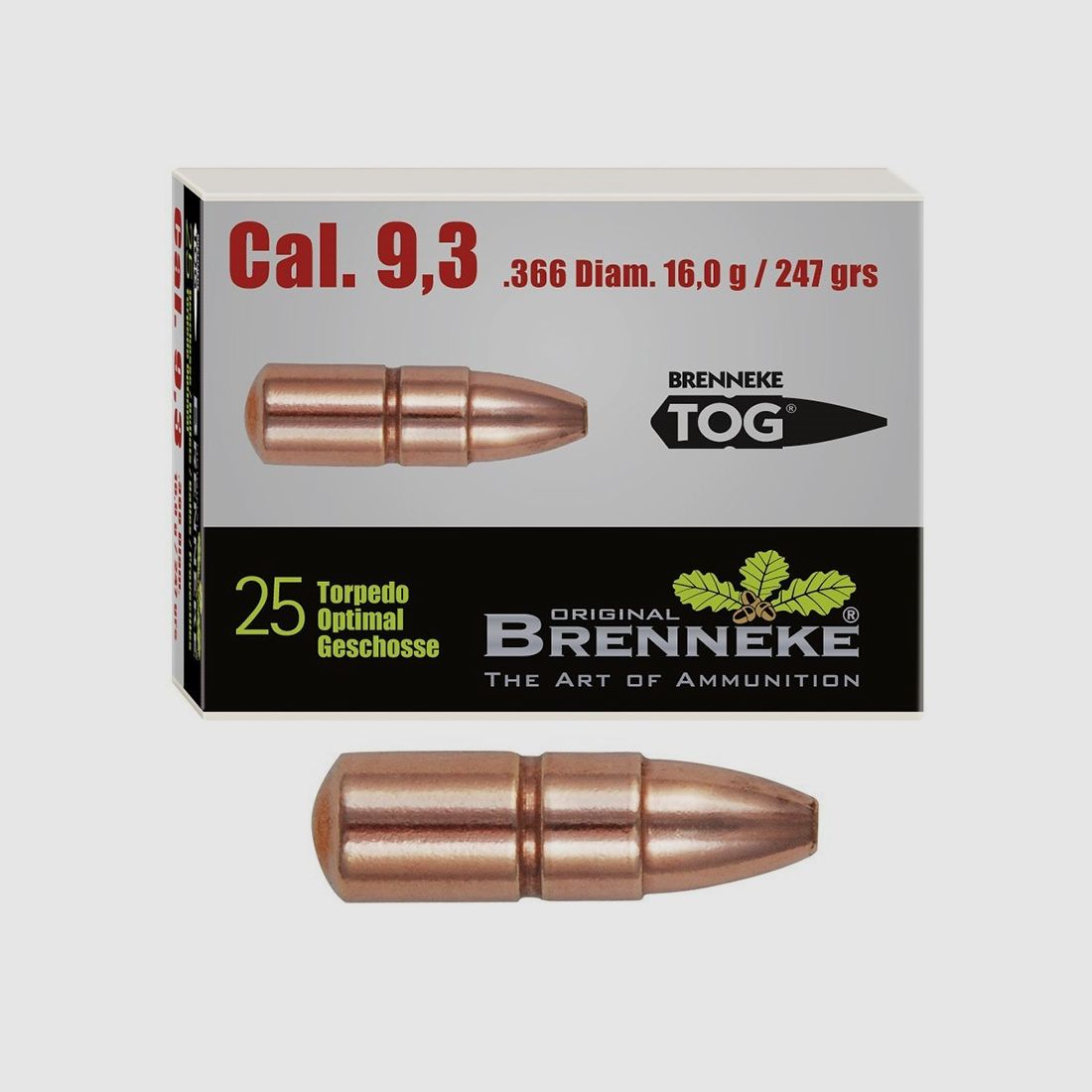 Brenneke Geschosse 9.3 mm TOG 247 gr