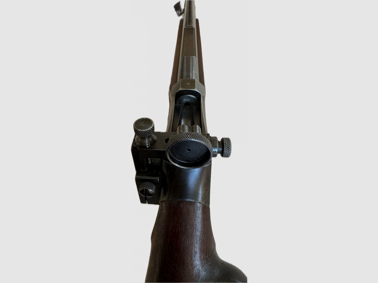 Zwitserse schijfgeweer JoH. Gysi Interlaken in het kaliber .22 LR met valbloksluiting, afbeelding 3 van 6