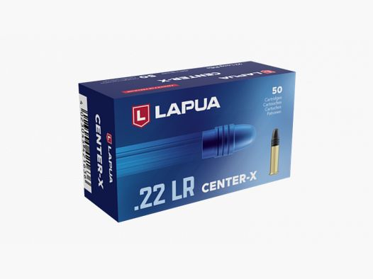 LAPUA CENTER-X KK-PATRONES - .22LR - 50 DISPAROS