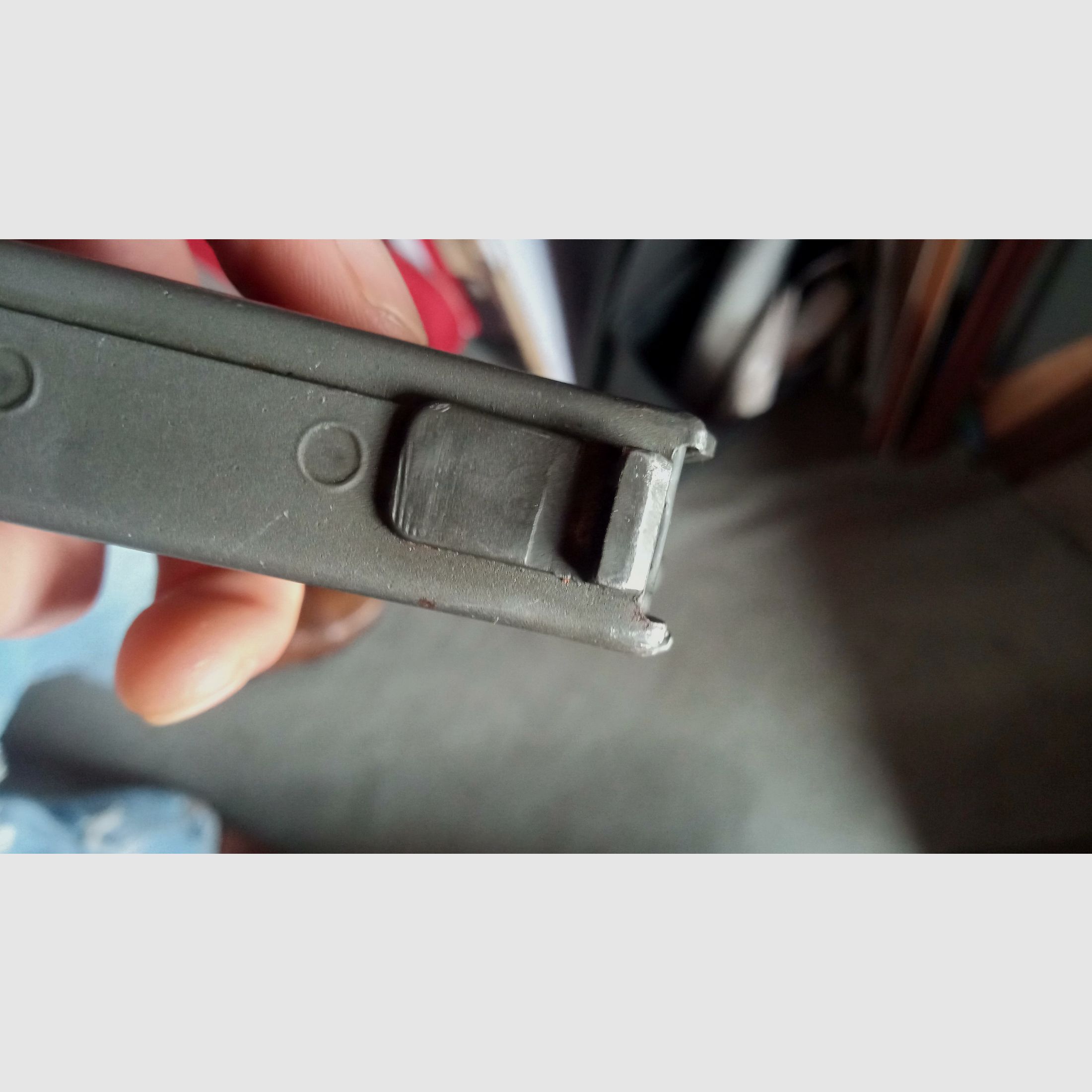 Galil 5.56 AK steel decorative magazine gray phosphated (non-functional/deactivated) / fits in AKM AK47 magazine thus also GSG Cybergun China-Yunker and Gillman Yunker