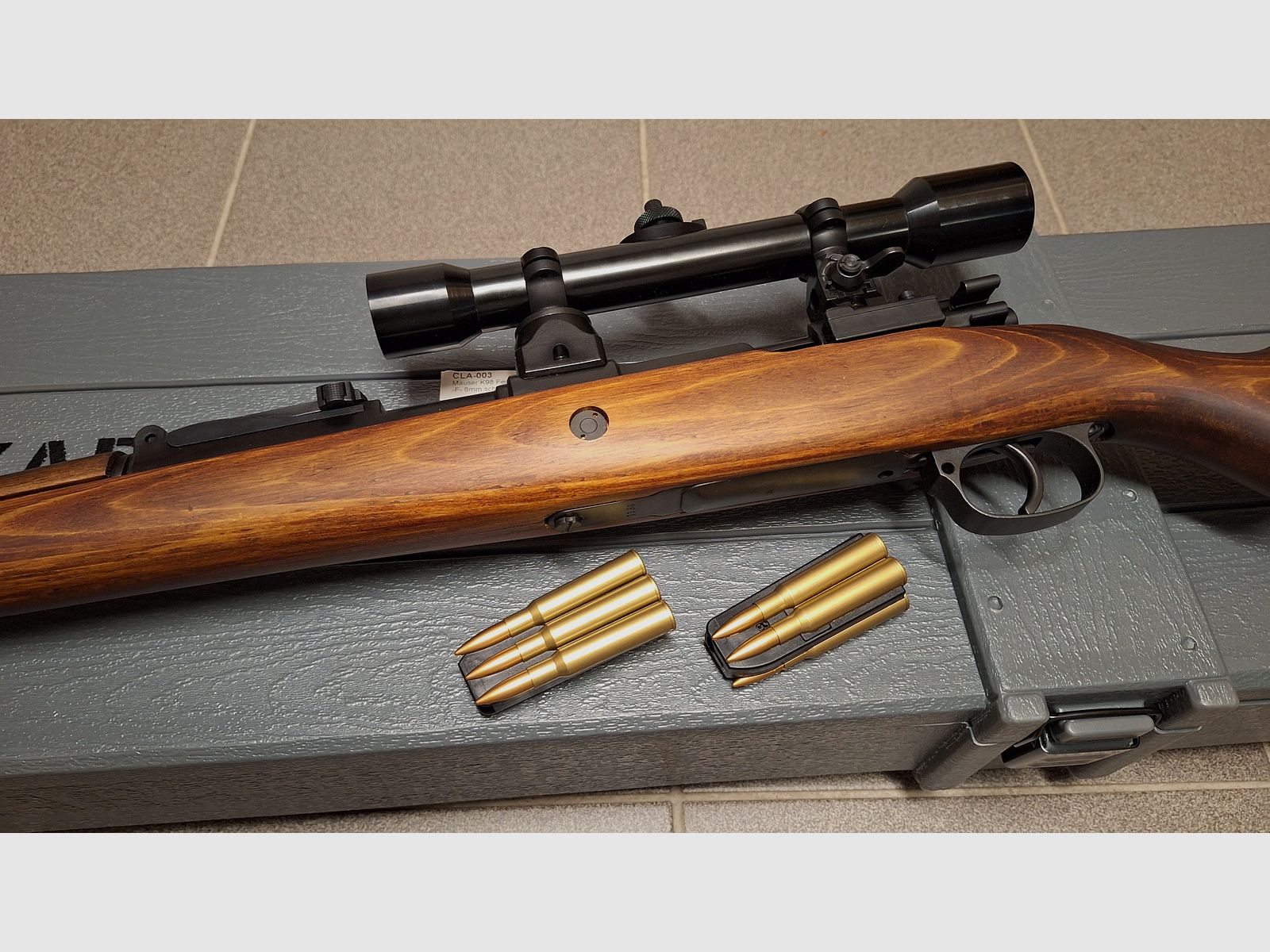 Ares Mauser Karabiner 98K acero rifle de cerrojo con ZF39 6mm BB madera real + caja de armas - ¡NUEVO!