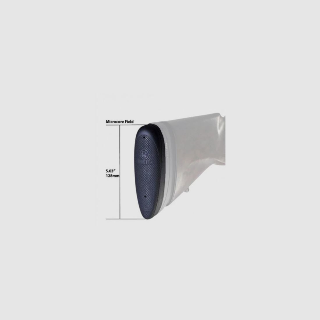 Schaftkappe Beretta aus Mikrocore schwarz 20 cm, Bild 1 von 2
