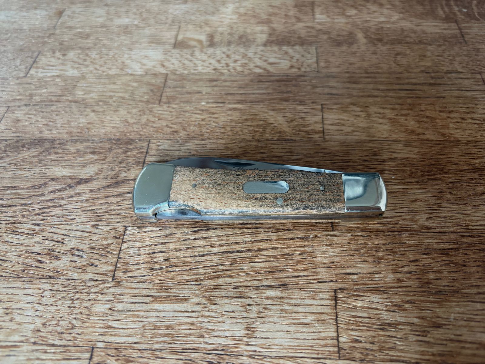 Cuchillo de bolsillo Hartkopf de madera de serpiente – Cuchillo de caballero de Solingen con herrajes de alpaca