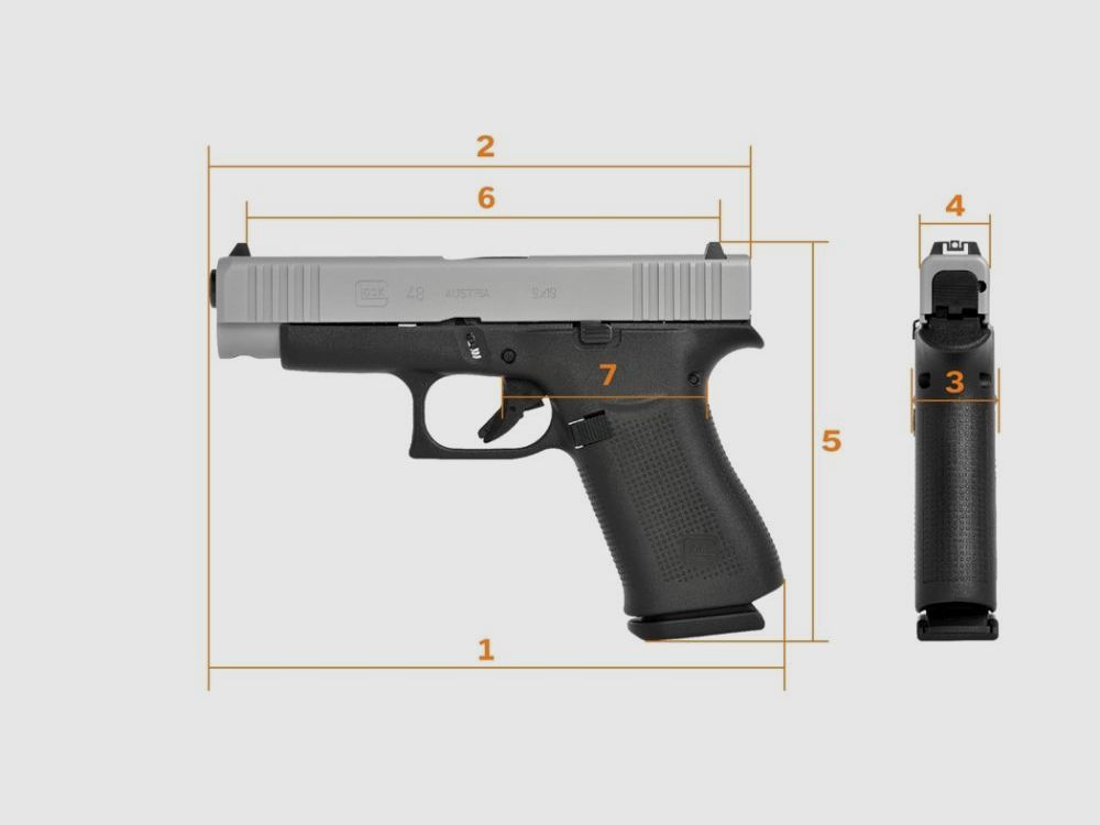 Glock 48 scivolo argento