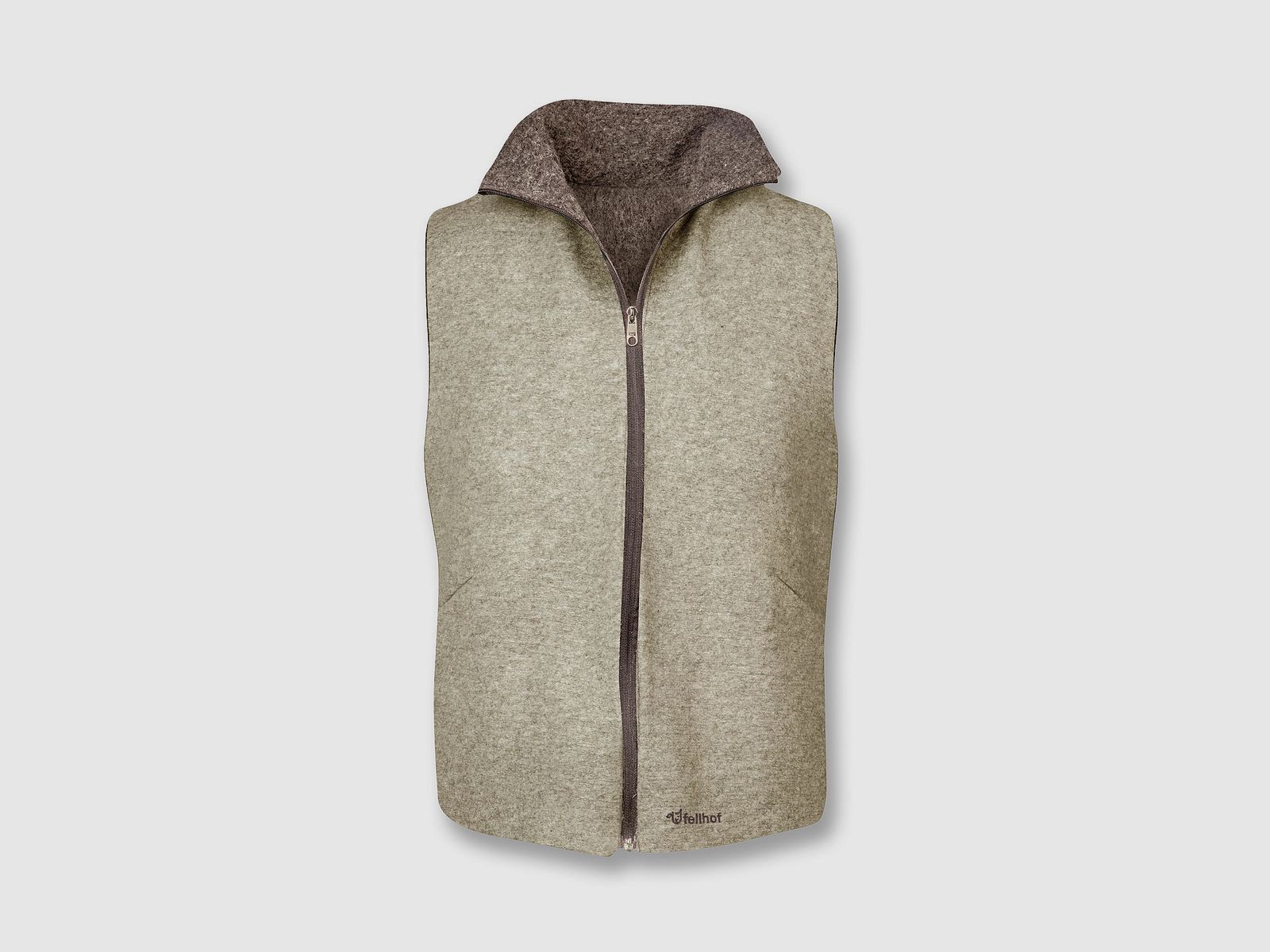 Fellhof wool felt vest reversible