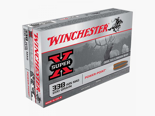 Winchester Super-X .338 Win. Mag. 200GR Power Point 20 Patronen