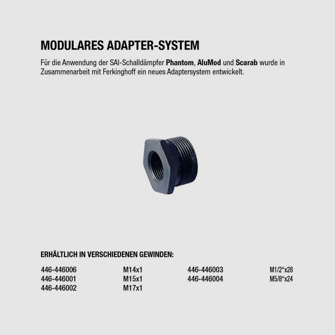 SmallArms Industries Modułowy system adapterów M15x1