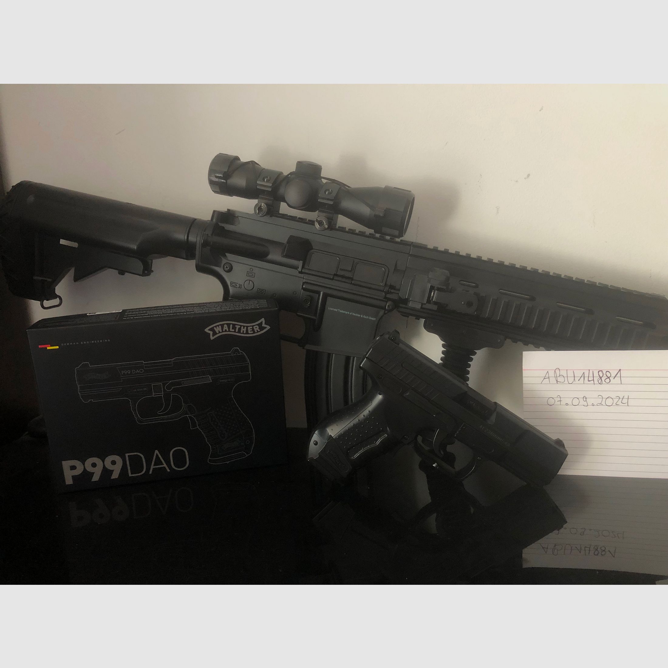 Airsoft-Waffen HK 416 c / P99 DAO 0,5J