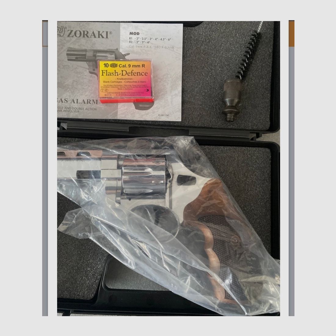 Zoraki R2 3“ 9mm R.K. Chrom mit Echtholz Griffschalen Neu