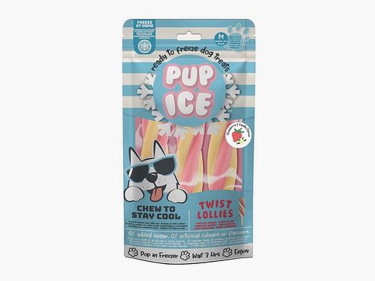 Pup Ice Twister is Jordbær/Vanilje 3 stk.
