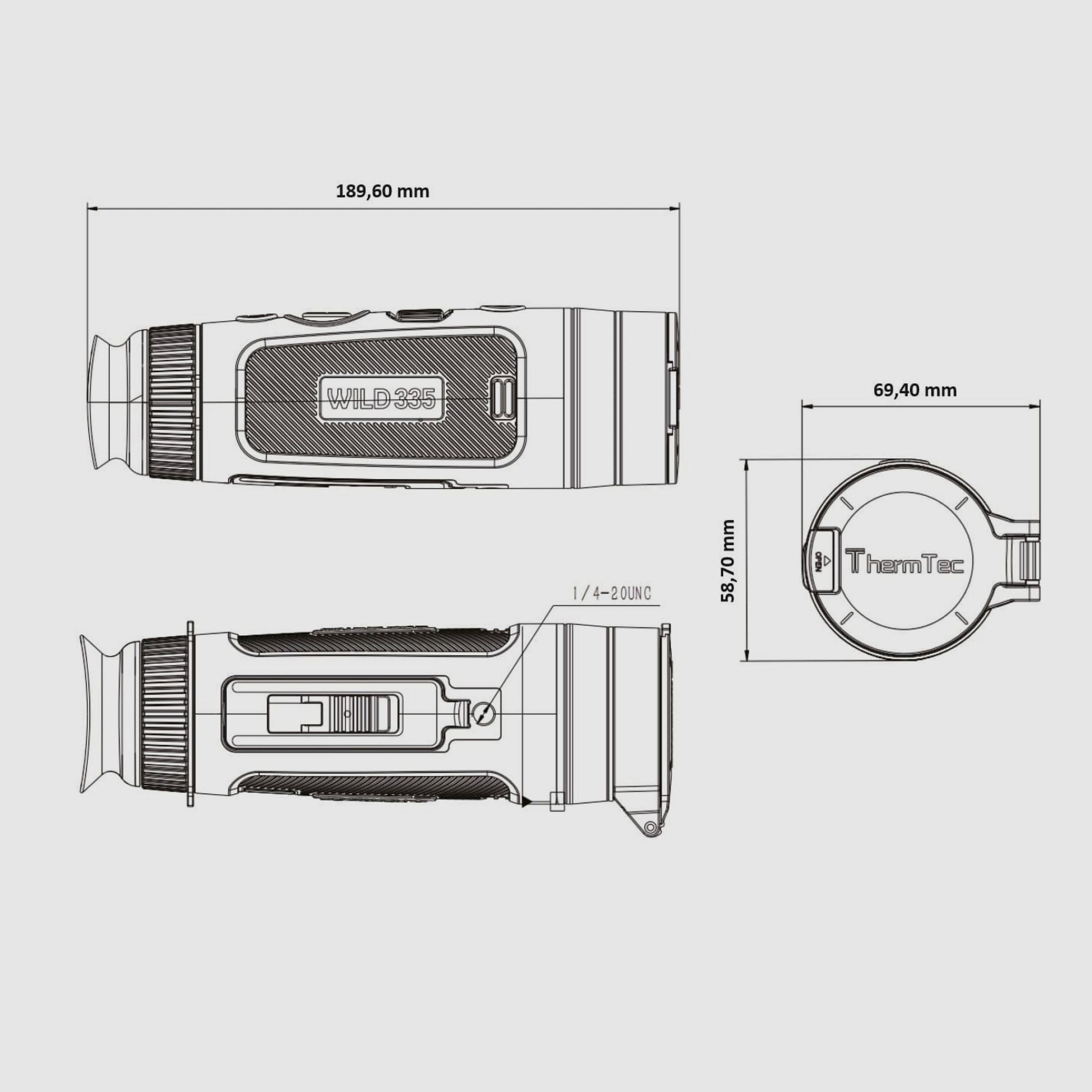 ThermTec WILD 335 35mm Linse 18 mk 384x288 Wärmebildkamera