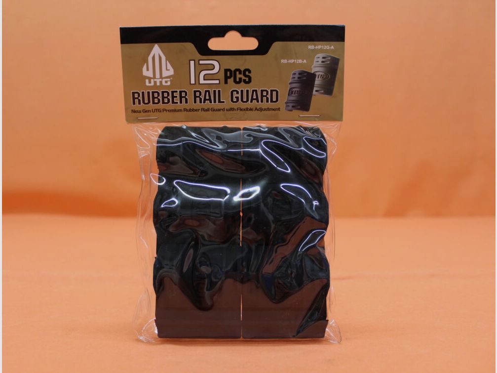 UTG - Leapers UTG Picatinny Rail Cover (RB-HP12B-A) Noir Garde de rail en caoutchouc pleine profil d'environ 5 cm de long / VE 12 pièces