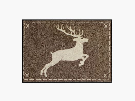 Fußmatte Springender Hirsch Birkendesign