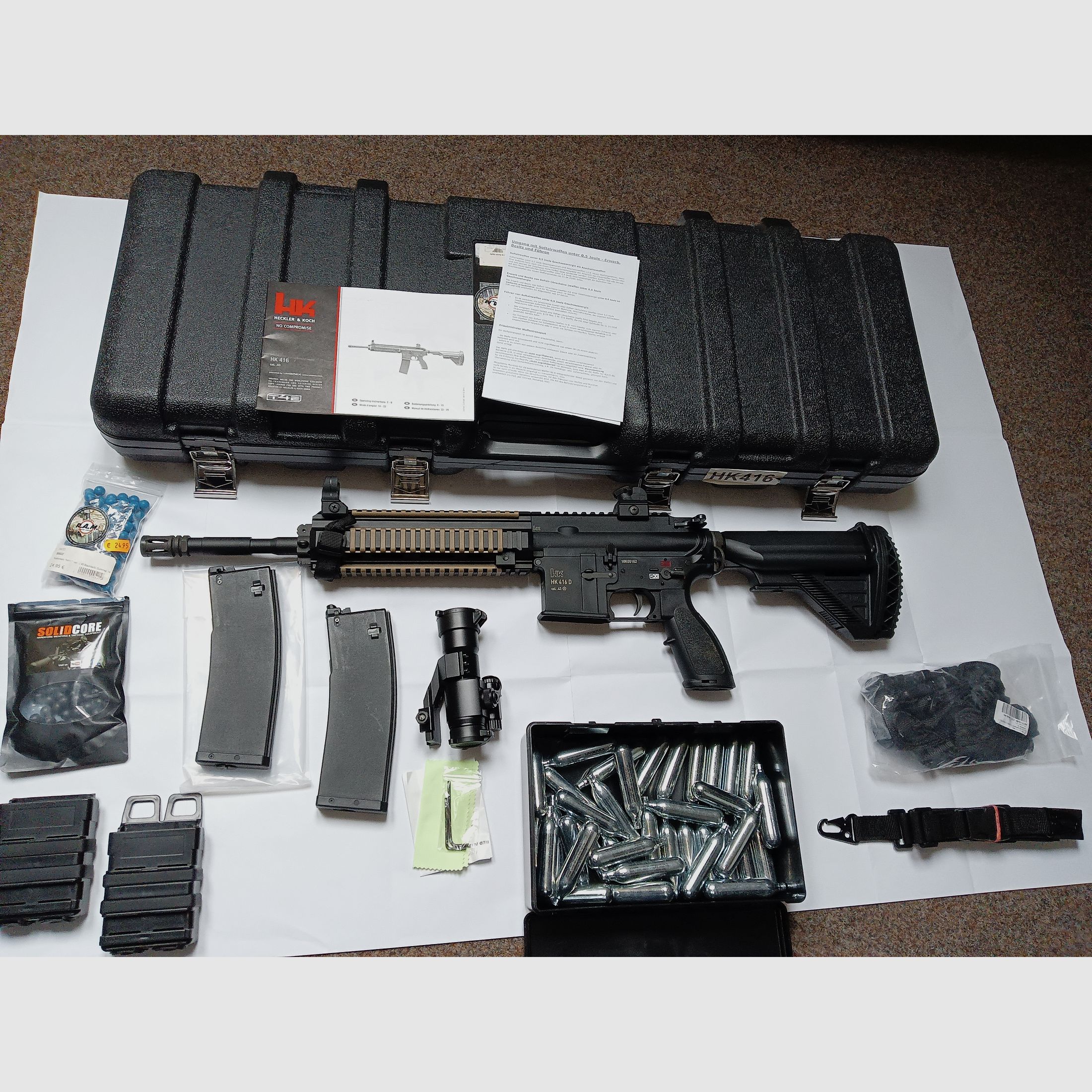 Umarex T4E HK416 cal.43  Sammlung Auflösung TPM1 Glock 17