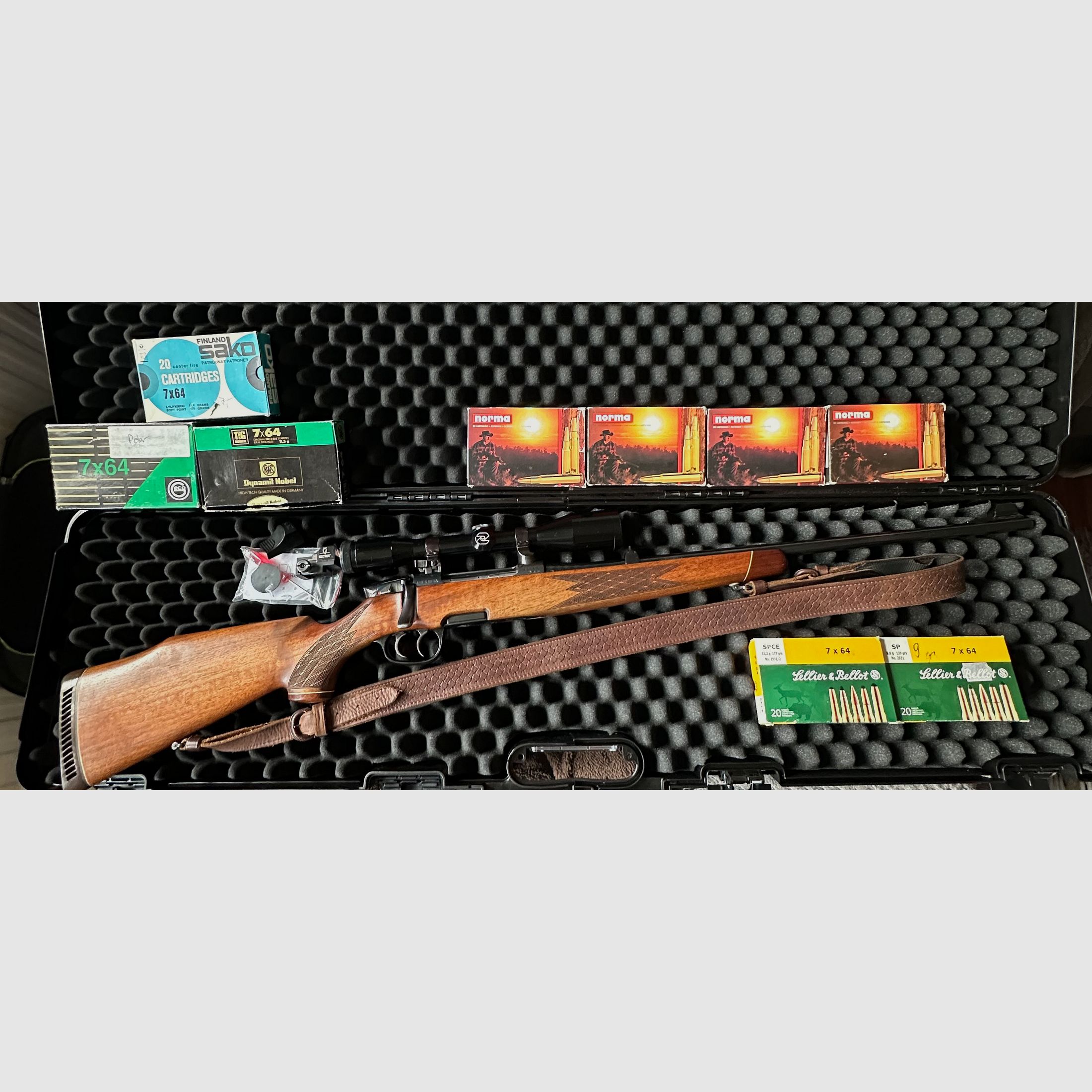 Steyr Mannlicher Model M – hunting rifle with German set trigger, including Zeiss scope, Docter sight & ammunition