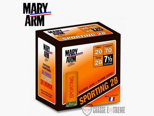 25 Patronen MARY ARM Sporting 28G Kal. 20/70