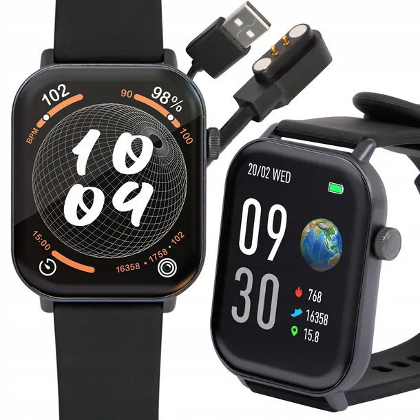 Smartwatch BLOW X18 Herzfrequenz, Sauerstoffsättigung, Stress – schwarz
