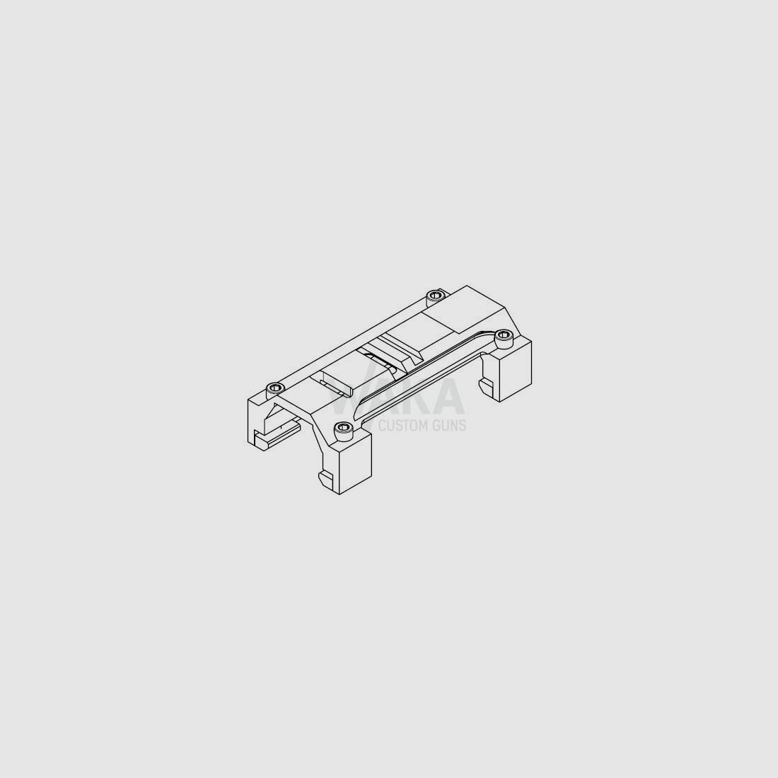 B&T Montageschiene Low Profile Mount, für HK MP5/SP5 und Aimpoint Micro, kurze Version