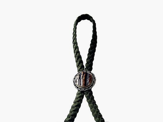 Haenel Hirschhornwaren Trachtenband Hirschhorn Dunkel- Oliv