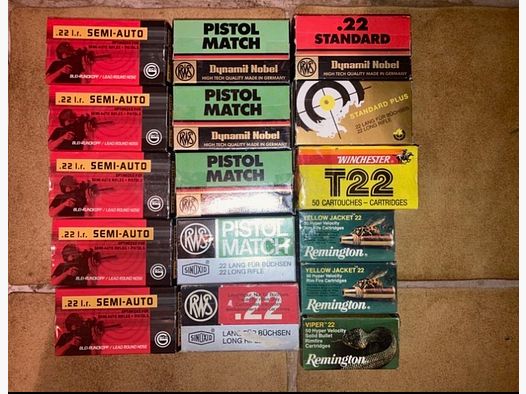 Ammunition 22 lfb a total of 800 rounds