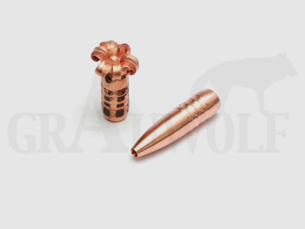 .308 / 7,62 mm 150 gr / 9,7 g DK Bullets GTE CU HV BT Kupferhohlspitz Geschosse 100 Stück