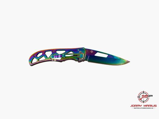 Folding knife in rainbow design