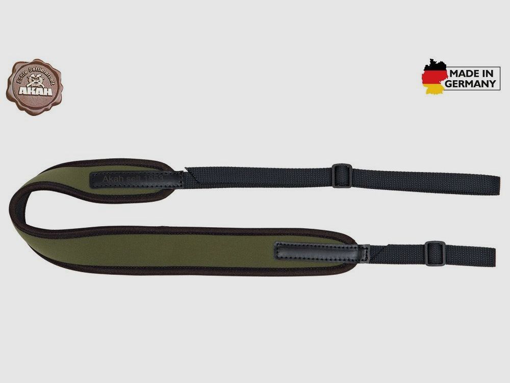 AKAH Gewehrriemen Universal Neopren superelastisch Farbe: Grün