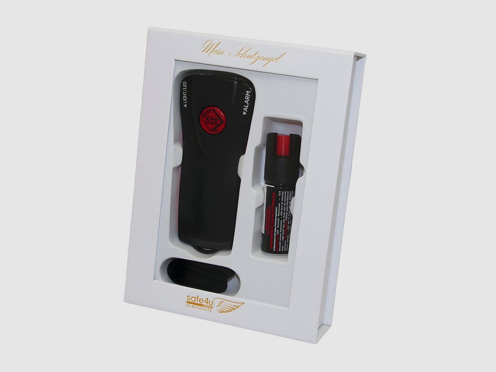 Alarm zaklamp + pepperspray Jet Protect