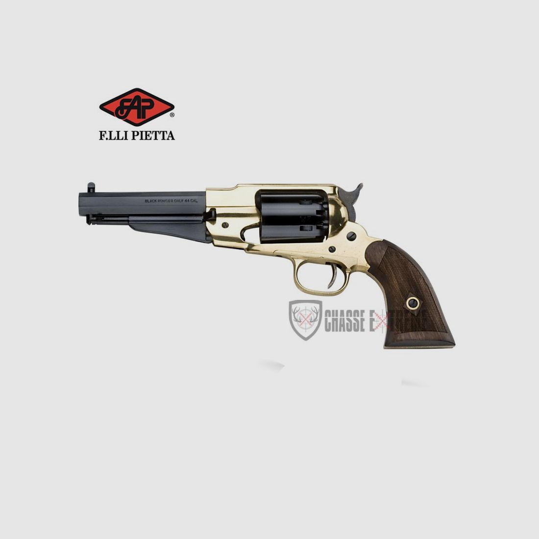 Replica PIETTA 1858 Remington Sheriff Brass Checkered 44