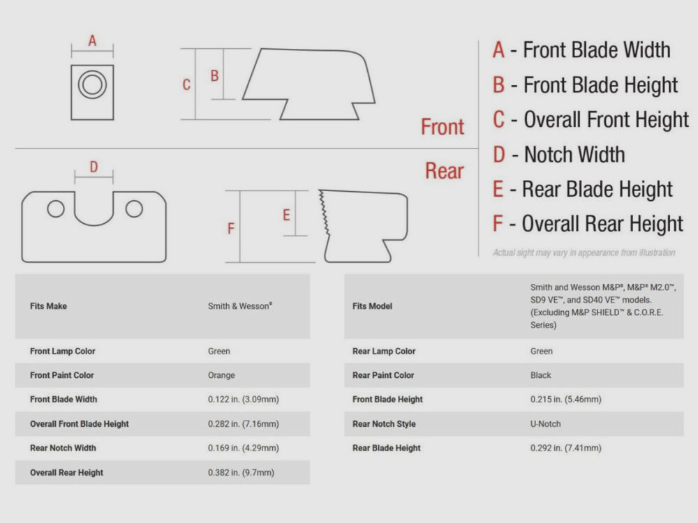 Trijicon N-Vision HD XR Orange S&W M&P/SD