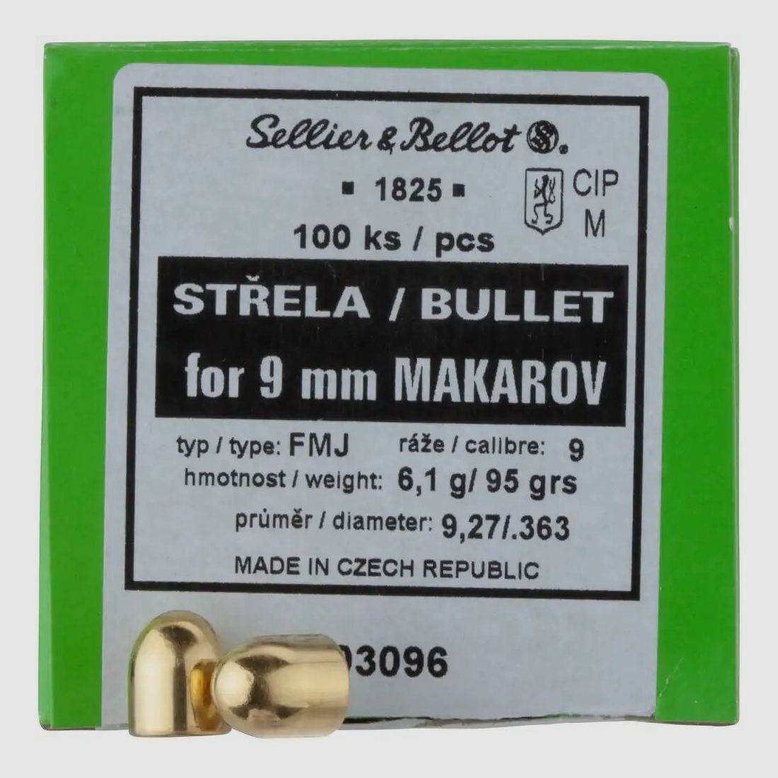 Sellier & Bellot bullets .363 6.2g/95grs. Vlm