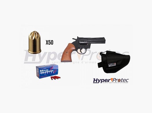 Pack 357 Magnum Schwarz Holzschaft Alarm