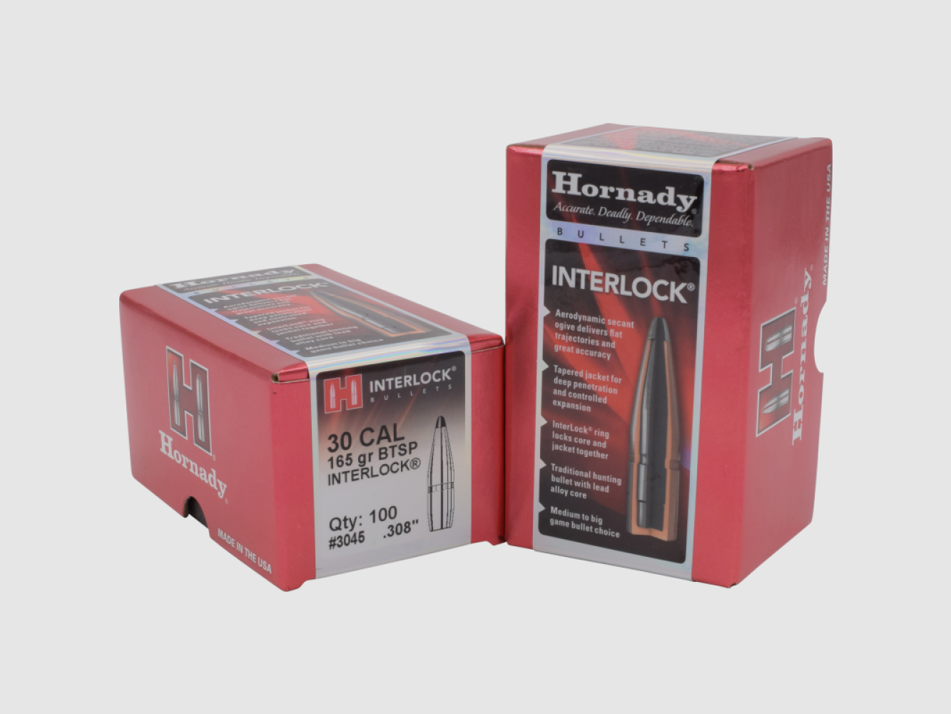 .308 Proiettili Hornady InterLock BTSP 165 gr VE100
