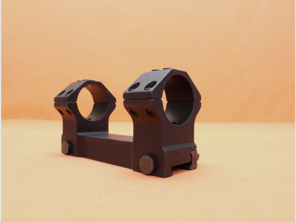 Recknagel Era-Tac Blockmontage 34mm (T2014-0025) mit Mutter, Alu schwarz, BH=25mm für Picatinnyprofil