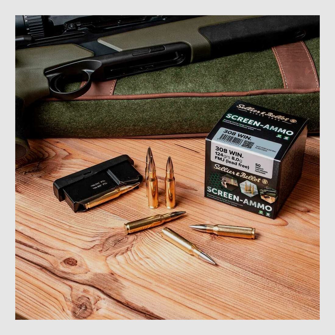 Sellier & Bellot FMJ Screen-Ammo Zink 124 grs - 50Stk