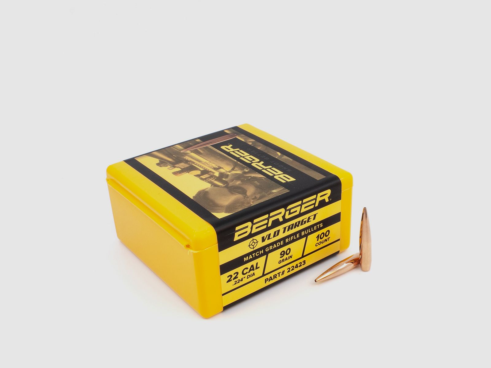 Proiettile Berger .22 VLD Target 90GR 100 Pezzi