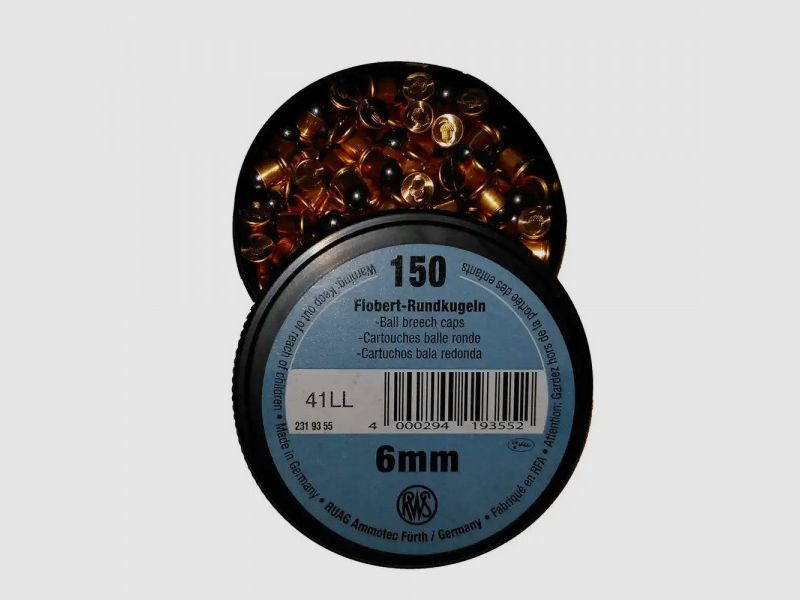 RWS 6MM FLOBERT RONDBALLEN - 150 SCHOTEN