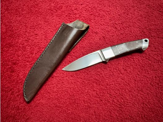 Handmade Vollintegral Jagdmesser „Wojtinowski“ – Custom Einzelstück / Wurzelholz / Bestzustand